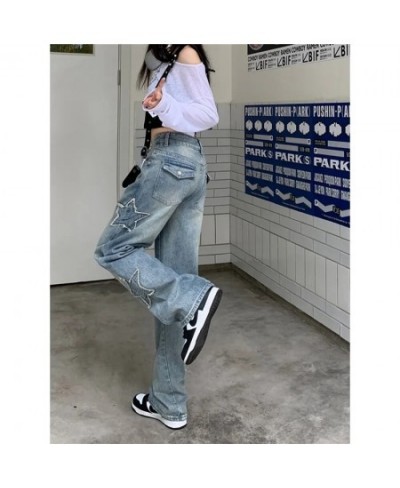 Pants Y2k Star Patchwork Jeans Women Streetwear Low Rise Straight Leg Denim Cargo Pants Baggy Harajuku Vintage Casual Jean 90...