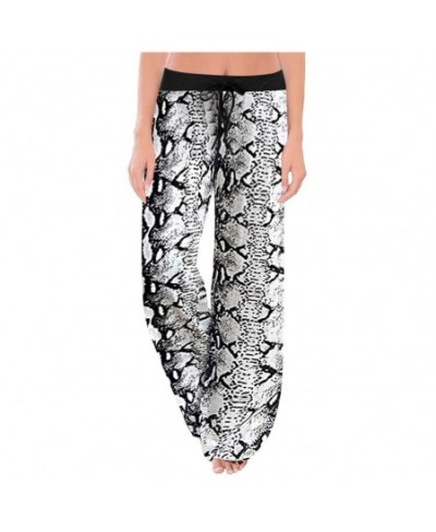 2023 Women Women's Pants Loose Floral Print Casaul Comfy Stretch Print Drawstring Wide Leg Long Pants Trousers Pajamas Plus $...