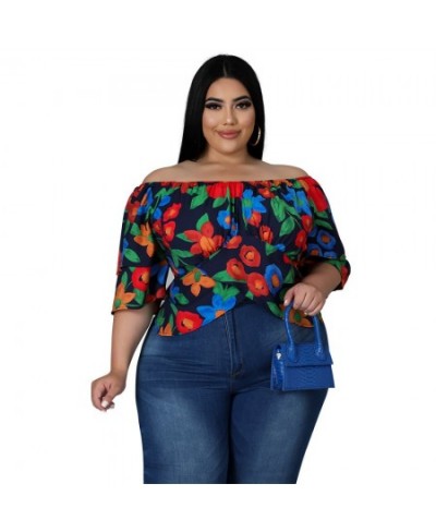 Plus Size 3xl 4xl 5xl Crop Tops Shirts for Women Clothing Spring Clothes Print Loose Blouses 2022 Wholesale $35.75 - Plus Siz...