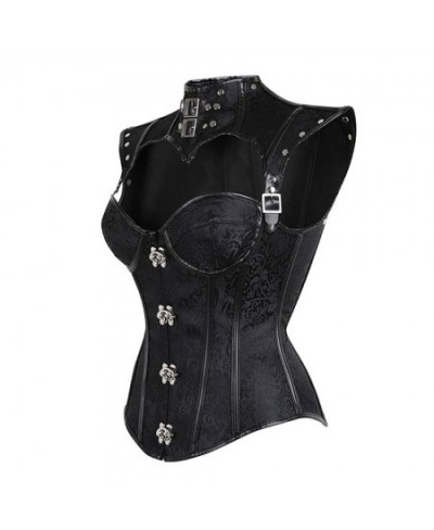 Retro Jacquard Floral Corsets Top Steampunk Women Sexy Goth Corset Overbust Gothic Bustier Bodice Femme Punk Clothing Plus Si...