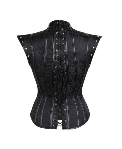 Retro Jacquard Floral Corsets Top Steampunk Women Sexy Goth Corset Overbust Gothic Bustier Bodice Femme Punk Clothing Plus Si...