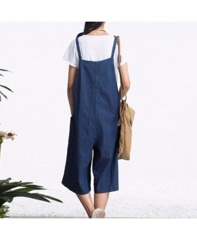 Women Jumpsuit Playsuits Pockets Denim Look Dungaree Harem Trousers Pants $41.36 - Jumpsuits