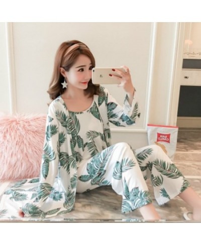 Gown Sets Women Korean Style Daily Printed Sweet Womens Robes Trendy Breathable Elegant Clothing Homewear Soft Students Femal...