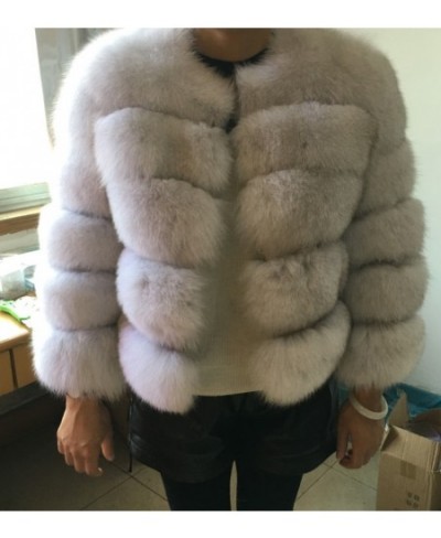 New Fashion Fake Blue Fox Fur Long Sleeve Coat Women Fur Jackets Coats Female 5 Row Short Outerwear Girls $104.01 - Jackets &...