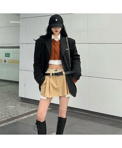 Vintage Irregular Micro Skirt 2023 Fashion Women Casaul Cropped Patchwork High Waist Sexy Pleated Mini Skirt Streetwear $36.1...