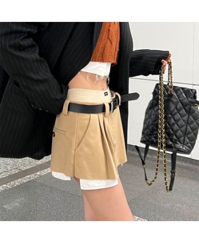 Vintage Irregular Micro Skirt 2023 Fashion Women Casaul Cropped Patchwork High Waist Sexy Pleated Mini Skirt Streetwear $36.1...