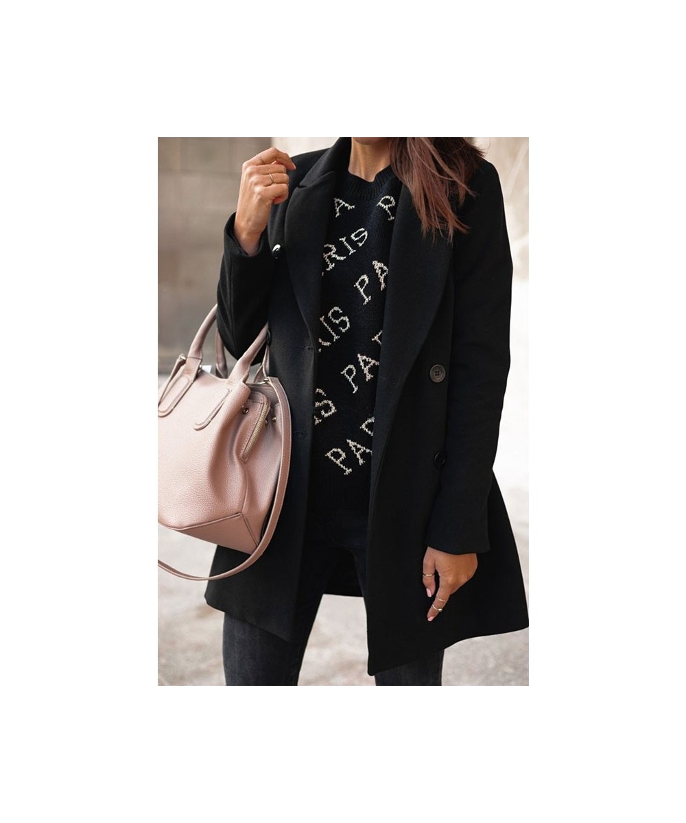 Woman 5XL Autumn Winter Solid Trench Coats Streetwear Fashion Woolen Long Sleeve Double Breasted Loose Casual Heavy Jackets $...