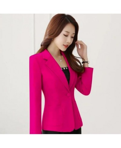 Yellow Suit Fall Jacket for Women Solid Slim Business Blazer Ladies Black Coats Korean Office Green Blazer Casual Coat Mujer ...