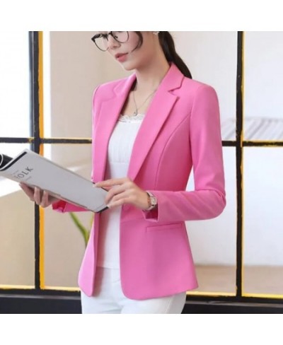 Yellow Suit Fall Jacket for Women Solid Slim Business Blazer Ladies Black Coats Korean Office Green Blazer Casual Coat Mujer ...