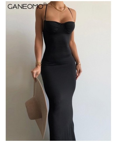 Elegant Slip Bodycon Maxi Dress Women 2022 Summer Sexy Fashion Backless Long Dresses Evening Party Skinny Night Club Clothes ...