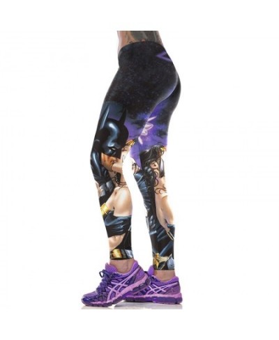 New Sexy Girl Women Superhero 3D Prints High Waist Elastic Fitness Gym Sport Workout Leggings Yoga Pants $32.16 - Bottoms