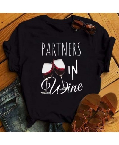 Colorful Wine Heartbeat Print T Shirt Women Short Sleeve O Neck Loose Tshirt Summer Women Tee Shirt Tops Camisetas Mujer Femm...