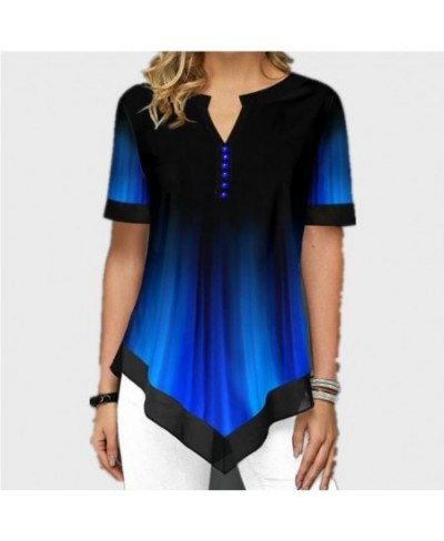 Shirt Blouse Fashion Large Size Tops Women Casual V Neck Shirt Ladies Loose Floral Print Tunic Shirt $30.63 - Women Tops