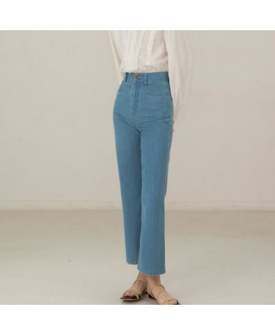 Jeans Women Flare Denim Trouser Fashion French Style Casual Loose Chic Harajuku Ankle Length Female Summer High Waist Daily $...