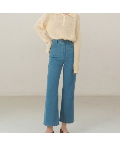 Jeans Women Flare Denim Trouser Fashion French Style Casual Loose Chic Harajuku Ankle Length Female Summer High Waist Daily $...