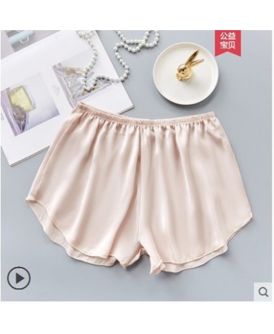 Sexy Satin Women Pajama Shorts Korean Cute Elastic Waist Solid Summer Sleepwear Bottoms Safety Shorts 122729WKA $14.97 - Slee...