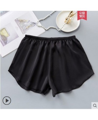 Sexy Satin Women Pajama Shorts Korean Cute Elastic Waist Solid Summer Sleepwear Bottoms Safety Shorts 122729WKA $14.97 - Slee...