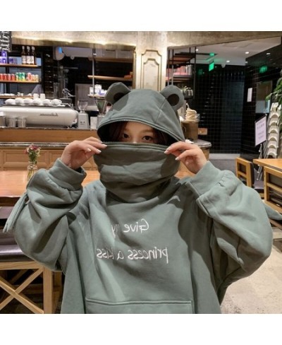 Oversized Women Cute Frog Hoodie Loose Streetwear Long Sleeve Sweatshirt Spring Autumn Winter Casual Jackets Loose Coat $36.4...