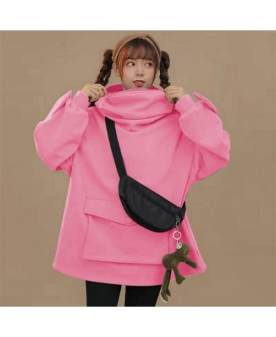 Oversized Women Cute Frog Hoodie Loose Streetwear Long Sleeve Sweatshirt Spring Autumn Winter Casual Jackets Loose Coat $36.4...