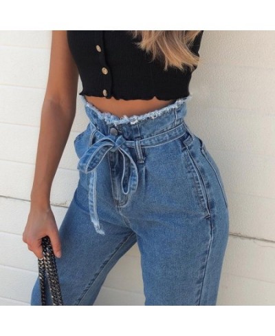 Women High Waist Jeans Sexy Jeans denim Harem Pants jeans womens High Streetwear loose Pants Black Jeans Women $41.53 - Jeans