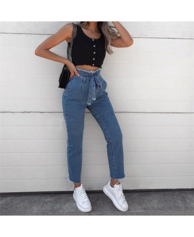 Women High Waist Jeans Sexy Jeans denim Harem Pants jeans womens High Streetwear loose Pants Black Jeans Women $41.53 - Jeans