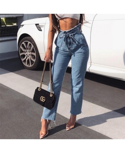 Women High Waist Jeans Sexy Jeans denim Harem Pants jeans womens High Streetwear loose Pants Black Jeans Women $41.53 - Jeans