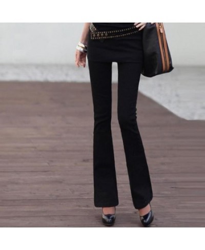 Women's High Waist Skinny Flare Jeans Korean Flared Boot Cut Jean Pencil Pants Women Black White Cotton Denim Trousers $61.40...