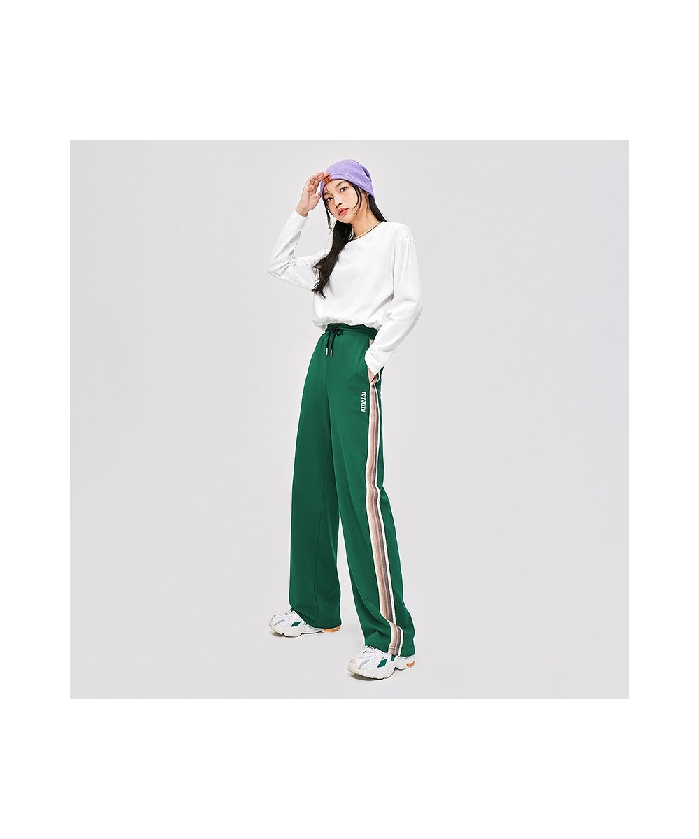 Women Sweatpants 2022 Autumn Elastic Waist Straight Trousers Green Gradient Webbing Casual Streetwear Sport Pants $62.27 - Pa...