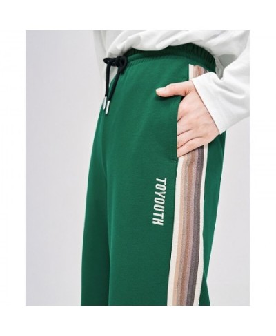 Women Sweatpants 2022 Autumn Elastic Waist Straight Trousers Green Gradient Webbing Casual Streetwear Sport Pants $62.27 - Pa...