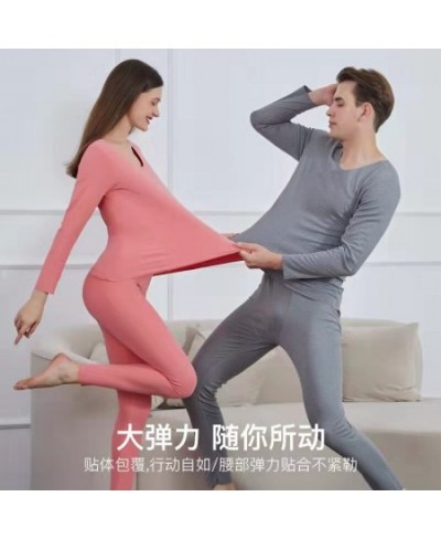 Women's Thermal Underwear Men Long Johns Set Woman 2 Pieces Winter Clothing Men Women Thermal Warm Pijamas $59.33 - Underwear