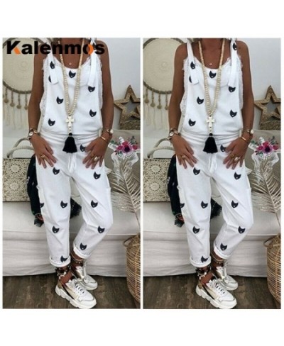 Loose Baggy Strappy Rompers Jumpsuit Women Summer Overalls Sleeveless Bodysuit Party Club Ropa Long Playsuit Streetwear $37.4...