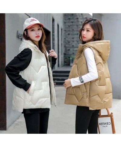 Hooded Down Cotton Vest Women's Short 2022 Autumn Winter New Sleeveless Student Waistcoat Jacket Female Warm Parkas Vests Coa...