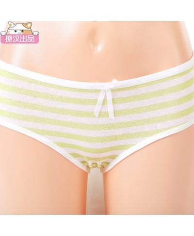 Japanese Anime Style Lolita Girls Intimate Panties Briefs Bow Women Cosplay Underwears Underpants Blue Pink White Stripe $28....