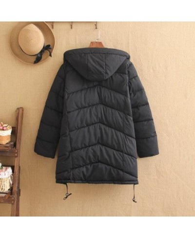 Plus Size Cotton Women's Down Jacket Women Winter Korean Version Of The Loose 2023 Winter Women's Mid-length Coat $93.92 - Pl...