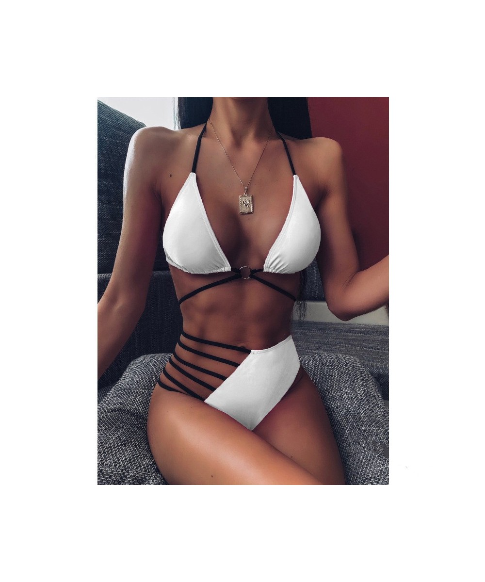 Bikini 2022 Sexy Women High Waist Hollow Leopard Swimsuit Swimwear Bikini Set Bathing Suit Female Stroje Kapielowe Damskie $3...