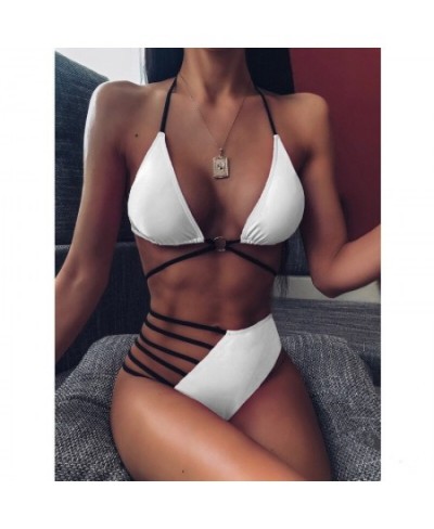 Bikini 2022 Sexy Women High Waist Hollow Leopard Swimsuit Swimwear Bikini Set Bathing Suit Female Stroje Kapielowe Damskie $3...