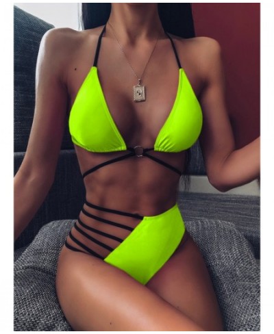 Bikini 2022 Sexy Women High Waist Hollow Leopard Swimsuit Swimwear Bikini Set Bathing Suit Female Stroje Kapielowe Damskie $3...