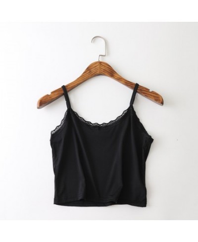 Camisole Women Underwear Short Type Halter Vest 2023 Summer Girls Tank Tops Sleeveless T shirt sexy lace soft breathable $20....