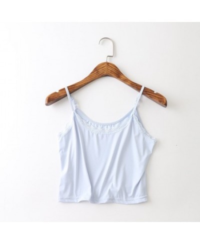 Camisole Women Underwear Short Type Halter Vest 2023 Summer Girls Tank Tops Sleeveless T shirt sexy lace soft breathable $20....