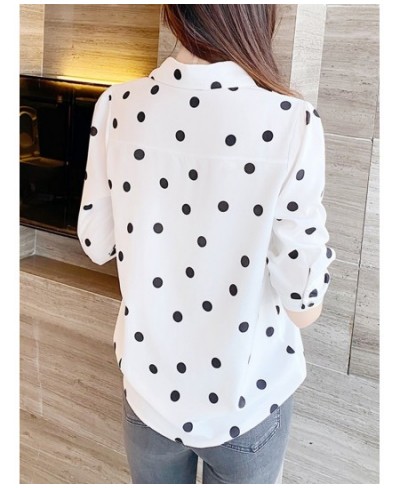 Polka Dot Women Shirt blouses Summer Chiffon Half Sleeve Button Up Office Ladies Top Camisas Pullover Fashion Woman Blouses $...