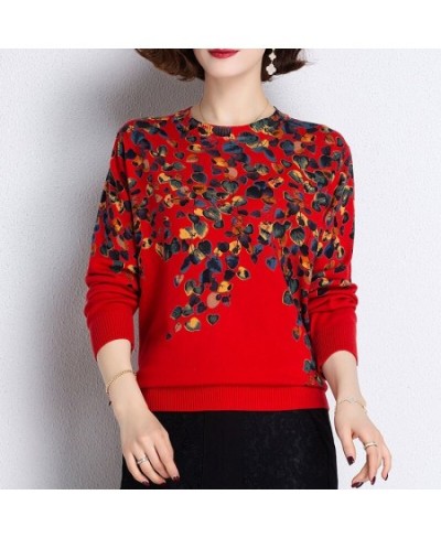 Spring Women's sweater O-Neck Tree leaf Printing Long sleeves Jumper Female Casual Loose Thin Knitted pullover 2023New $60.23...