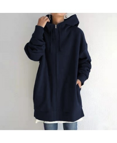 2022 Autumn and Winter New Super Hot Winter Women's Coat Sweater Zipper Hooded Long Cashmere Sweater Long Coat Women Coat $42...