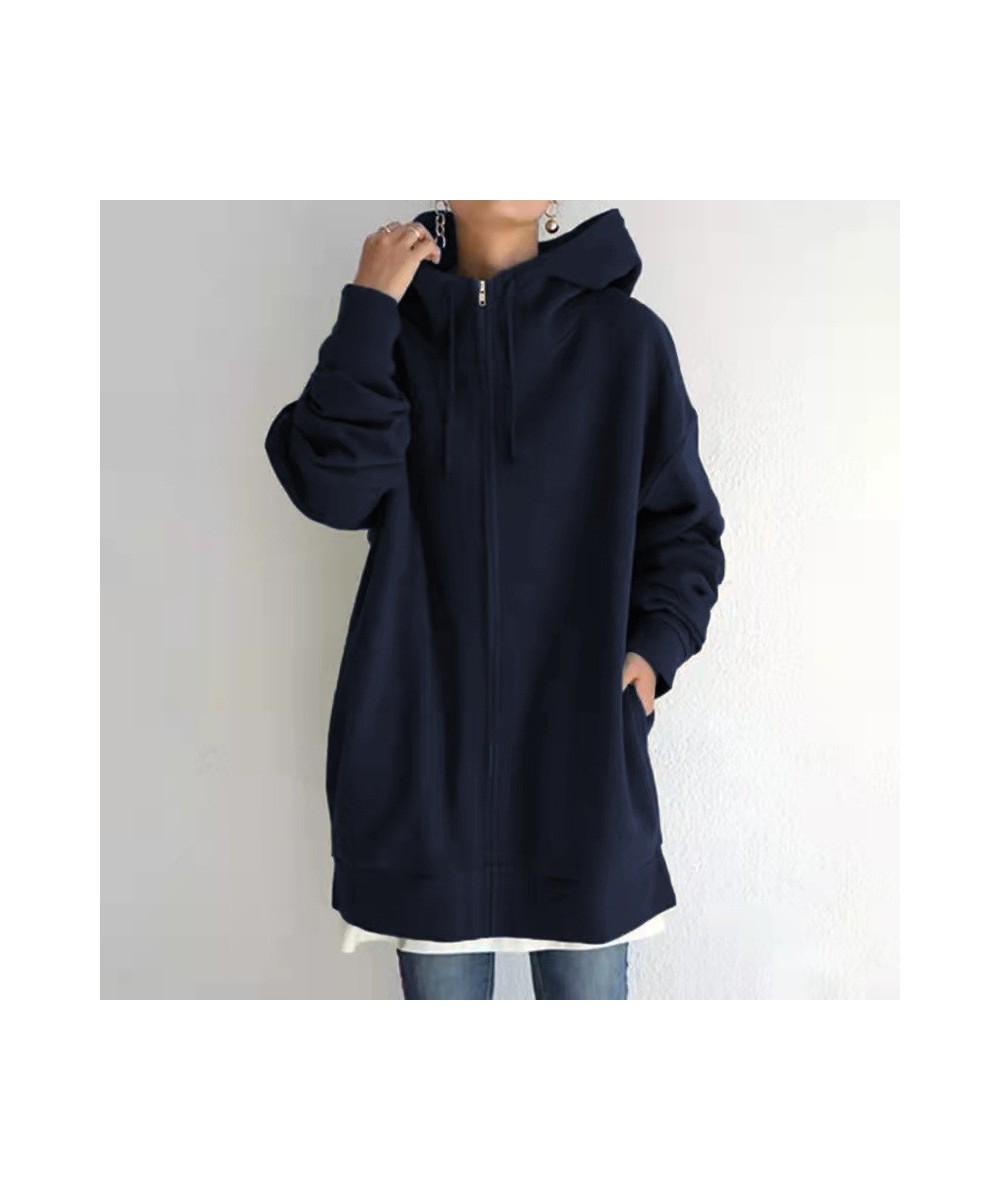 2022 Autumn and Winter New Super Hot Winter Women's Coat Sweater Zipper Hooded Long Cashmere Sweater Long Coat Women Coat $42...