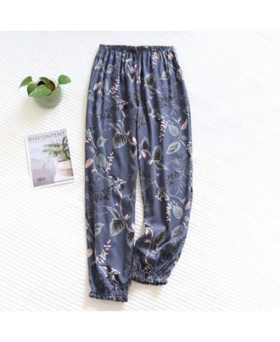 Women's Pajamas Summer Cotton Silk Trousers Home Trousers Summer Thin Mosquito Proof Casual and Loose Homewear $29.48 - Sleep...