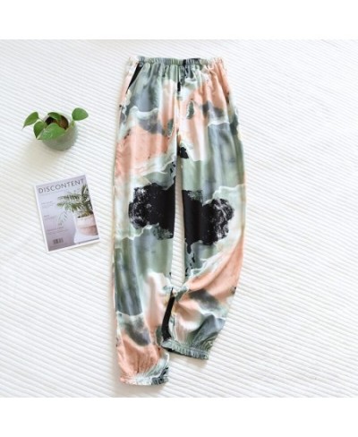 Women's Pajamas Summer Cotton Silk Trousers Home Trousers Summer Thin Mosquito Proof Casual and Loose Homewear $29.48 - Sleep...