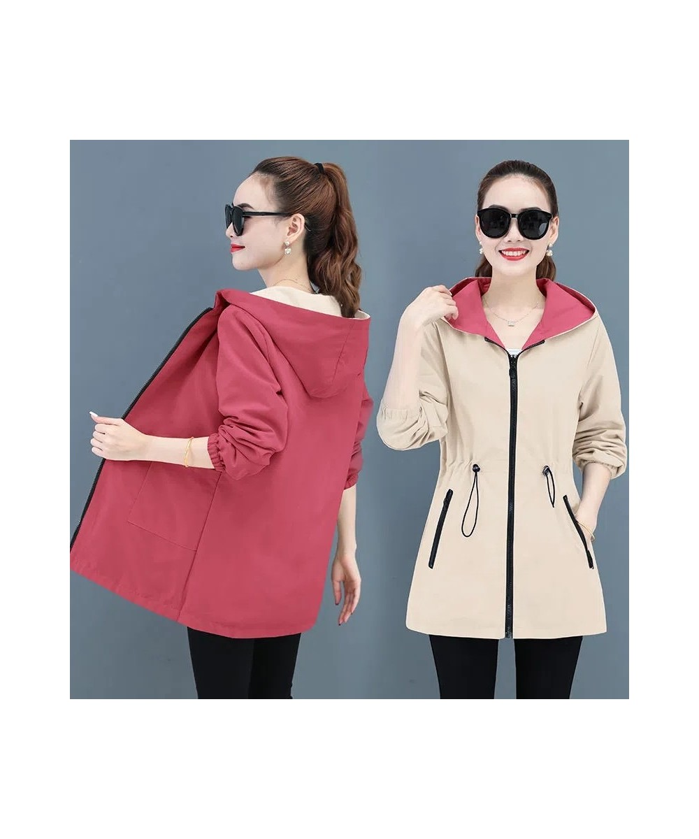 Double-Sided Windbreaker Mid-Length Women'S Coat 2023 New Women Trench Coat Korean Spring Autumn Loose Oversize 4xl Jacket To...