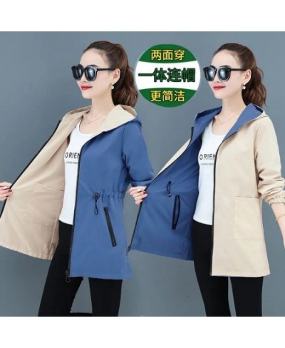 Double-Sided Windbreaker Mid-Length Women'S Coat 2023 New Women Trench Coat Korean Spring Autumn Loose Oversize 4xl Jacket To...