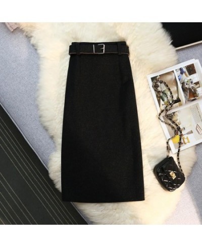 Winter Fashion Elegant Formal Skirts Women Autumn New High Waist Drape Suit Long Brown Skirt Zipper Female Y2k $42.82 - Bottoms