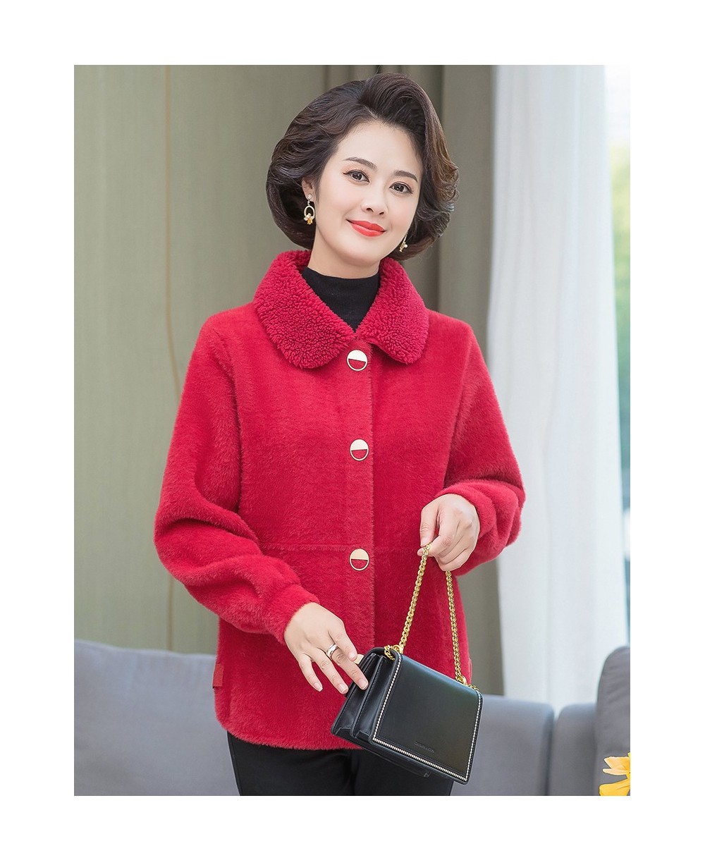 Women 2023 Autumn Winter Imitation Mink Cashmere Coat Female Cardigan Knit Thicken Loose Casual Sweater Jacket Wool Outwear $...