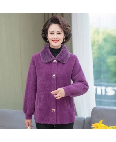 Women 2023 Autumn Winter Imitation Mink Cashmere Coat Female Cardigan Knit Thicken Loose Casual Sweater Jacket Wool Outwear $...